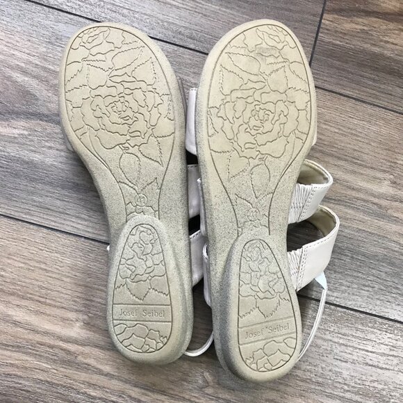 Josef Seibel Fabia Sandals Women's‎ Size 10-10.5 EU 41 Leather Gray, Taupe Flats - Picture 5 of 11